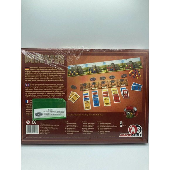 Maya Tacticle Board Game Mayan Strategy Building Trading  Pyramid Family Game - Picture 6 of 6